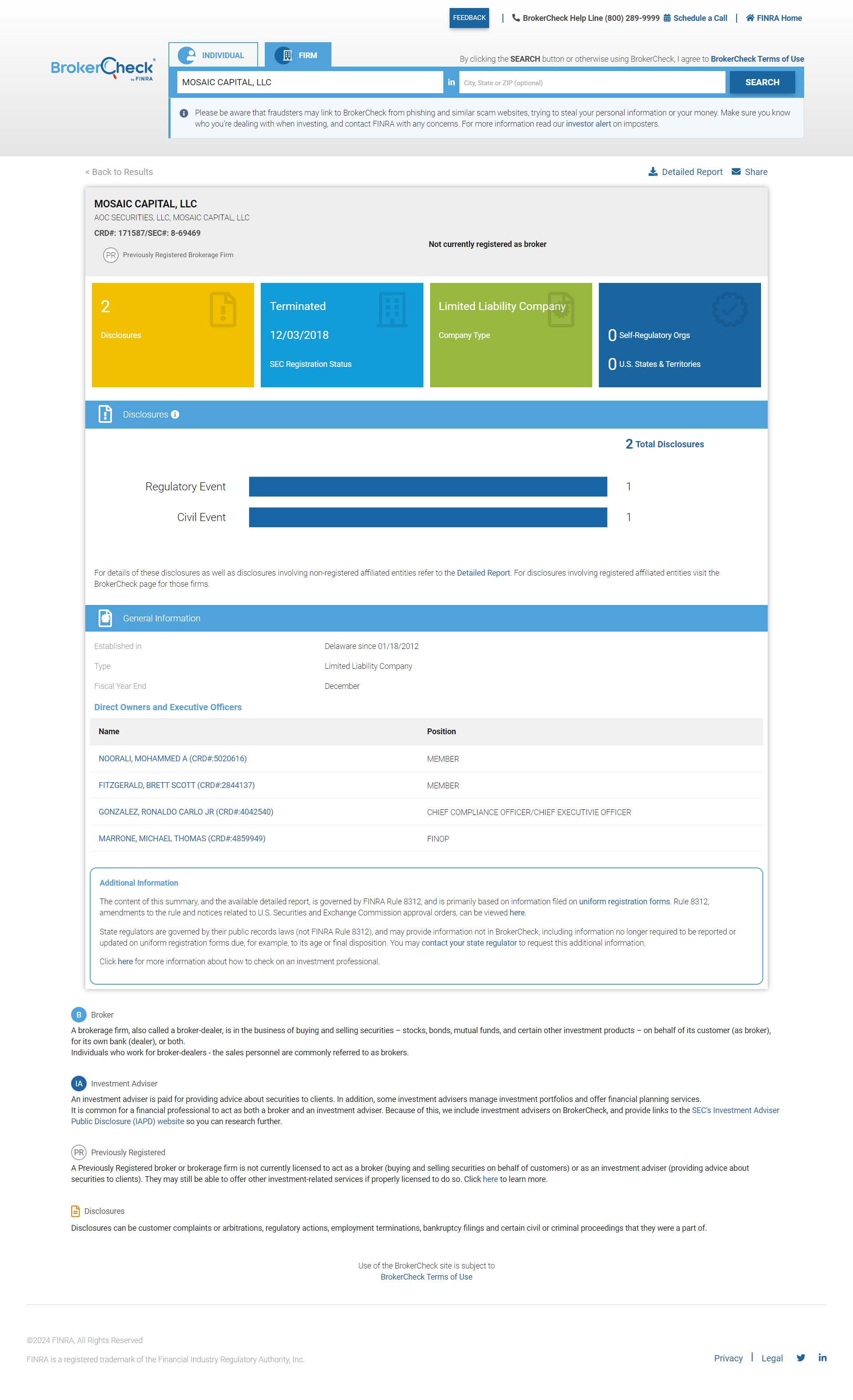 United States Financial Industry Regulatory Authority（FINRA）