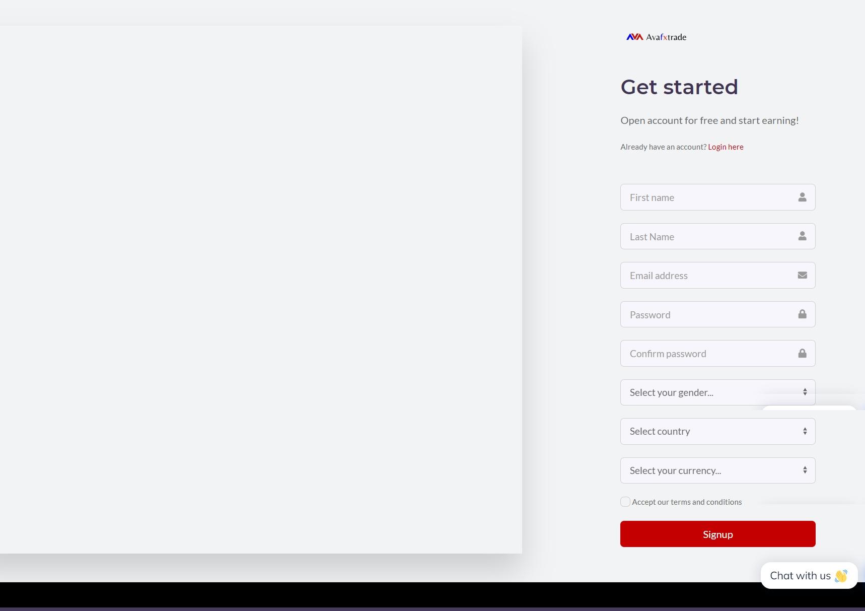 register of Avafundify
