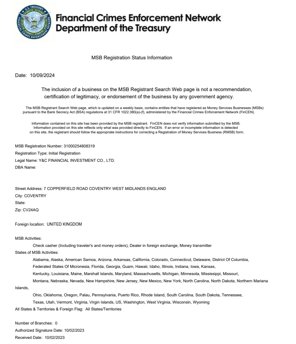 Financial Crimes Enforcement Network（FinCEN）