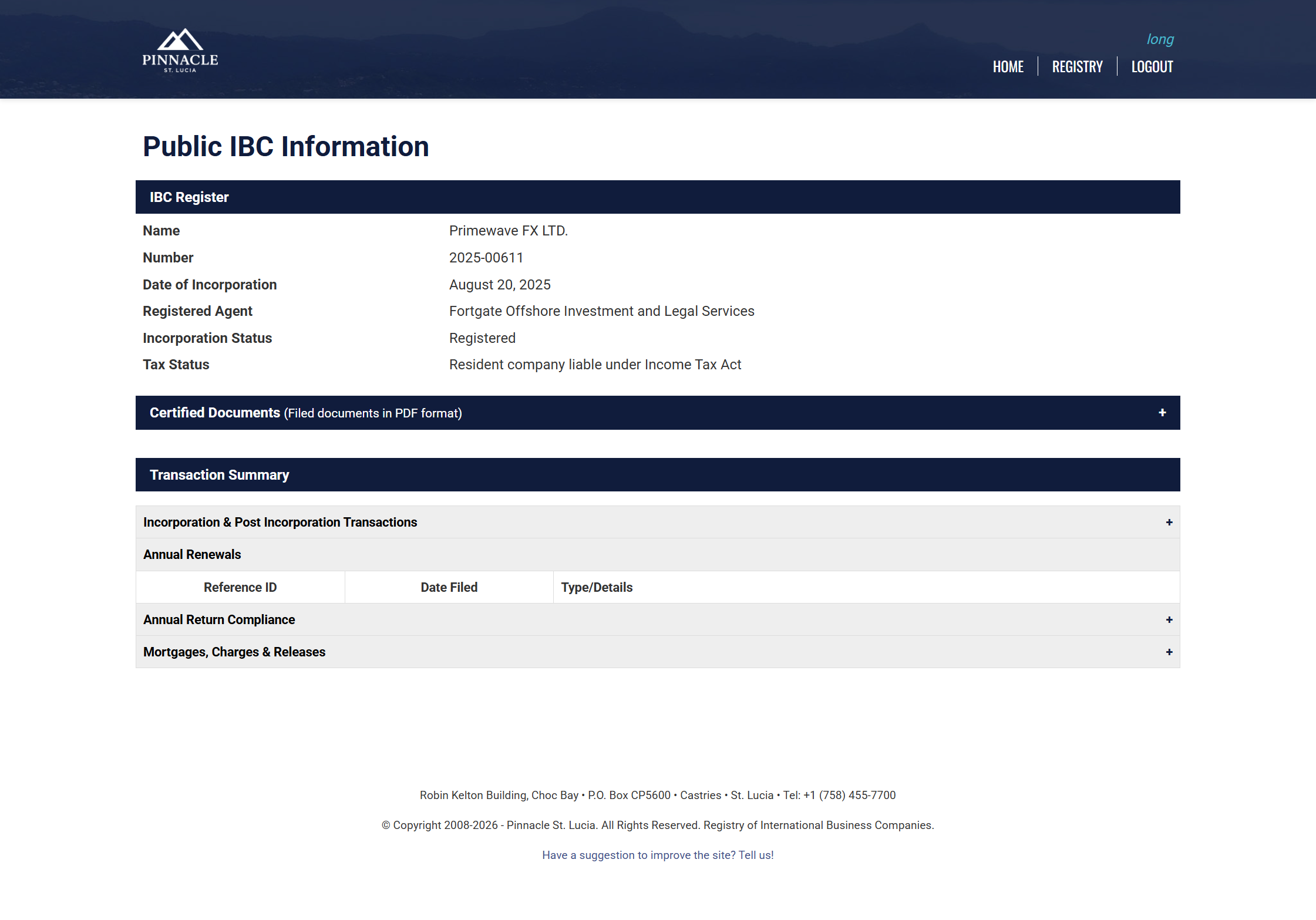 Entity Information Query